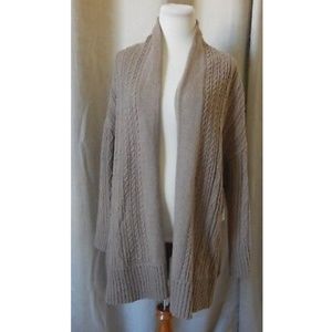Cream alpaca and wool cardigan